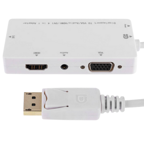 [DP3IN1-2025-BK] Convertidor DisplayPort Macho a VGA, HDMI, DVI Hembra — galería 1