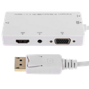 [DP3IN1-2025-BK] Convertidor DisplayPort Macho a VGA, HDMI, DVI Hembra — galería 3