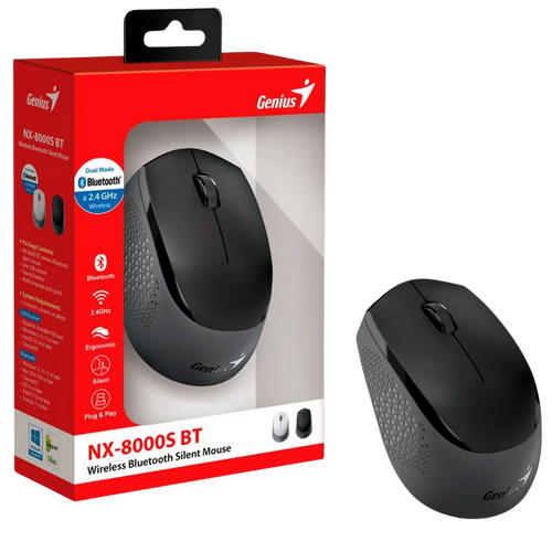 [091163259077] Mouse inalámbrico Genius NX-8000S con Bluetooth — galería 1