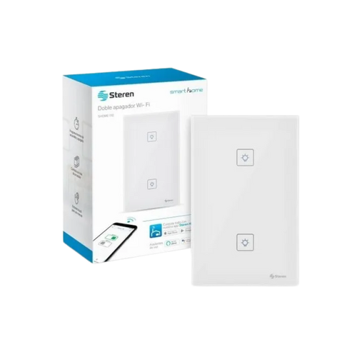 [7506250931628] Apagador Wifi Touch Doble Steren Shome-110 — galería 1
