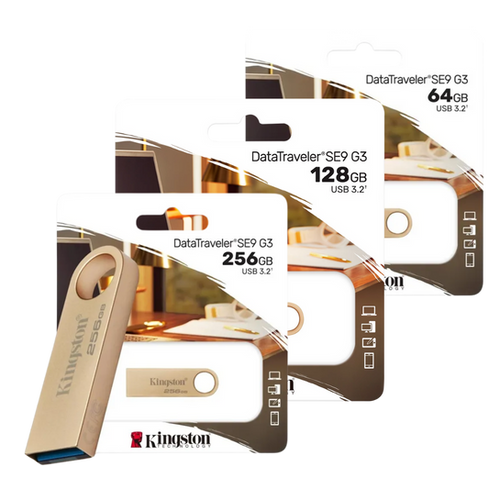 [740617341379] USB Kingston DataTraveler SE9 G3 (64GB, 128GB, 256GB) — galería 1